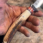 Treeman 7" AEB-L Stainless Filet  Knife Sambar Stag