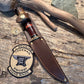J. Behring Scagel Style Stainless Deer & Trout Horse Hide crown Stag