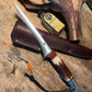J. Behring Handmade 7" Filet Knife Stag Aluminum AEB-L Stainless