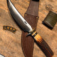 J. Behring Handmade Model 1-7  Fighter Red Stag Mammouth Butt Cap Shark Sheath