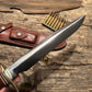 Randall Vintage 1970s Model 1-8 Fighter Johnson sheath Wood finger grip handle