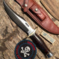Randall Model 12-8 Big Bear Bowie 1971 Rough Back Sheath White Stone  Exc condition