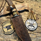 J. Behring DBL Skull fighter 7" NS Finger grip Stag Shark Sheath